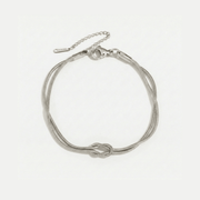 Pulsera Nudo plateada de acero inoxidable