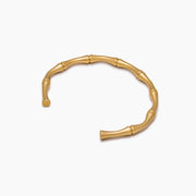 Vista trasera de la Pulsera Bambú Escultural Nayara dorada