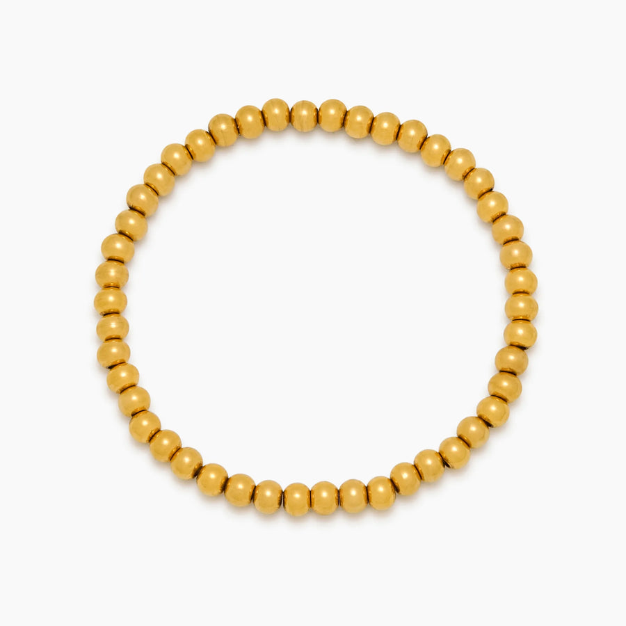 Pulsera Esferas Doradas Salma sobre fondo blanco