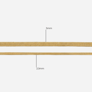 Comparación de los grosores del Collar Cadena Plana Aitana dorado