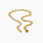 Pulsera Cadena Destellos Naia extendida sobre fondo blanco
